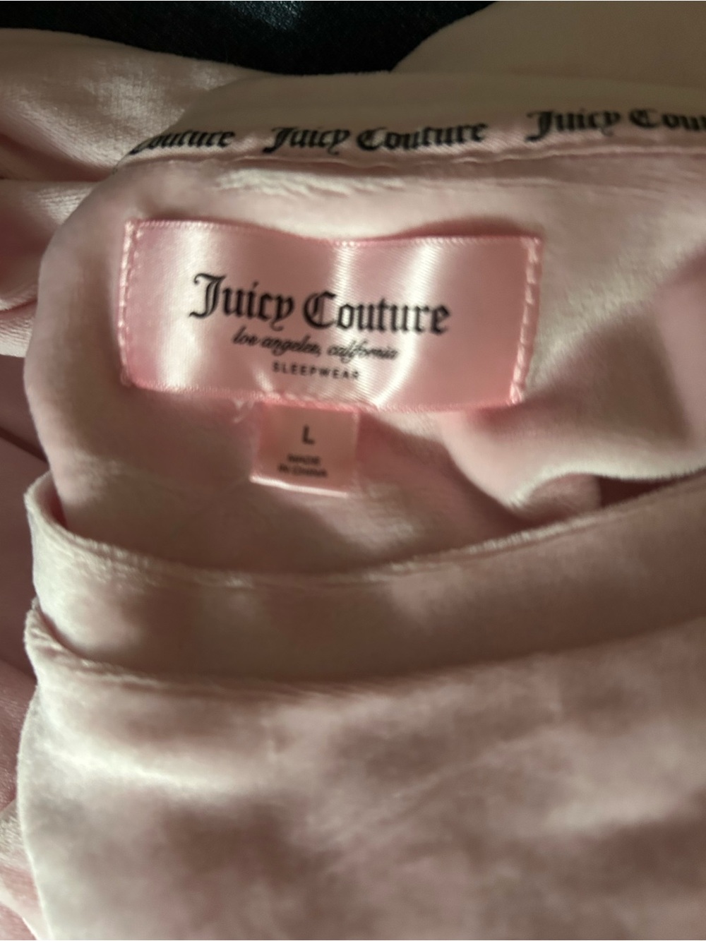 Juicy Couture Light Pink Sleepwear Top with Branded Neckline
